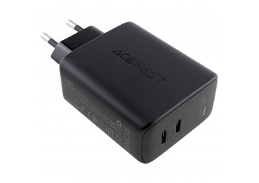 Блок питания (сеть) (Type-C) PD40W (USB-C+USB-C) 2 порта  (черный), ACEFAST (A9)
