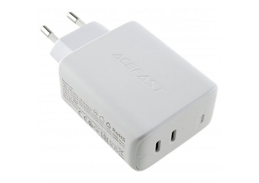 Блок питания (сеть) (Type-C) PD40W (USB-C+USB-C) 2 порта  (белый), ACEFAST (A9)