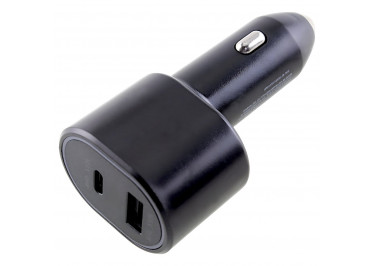 Блок питания (авто) на 2 порта (45W) PD3.0 (USB-C+USB-A) (EP-L5300) (черный) для Samsung