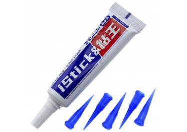 Клей антикоррозийный, быстроотверждаемый LuoWei iStick с дозатором для проклейки рамок ЖК-дисплеев / задних крышек (15ml) черный