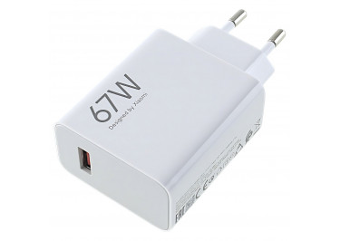 Блок питания (сеть) (USB) 6000mA (67W) для Xiaomi, белый, ORIG100