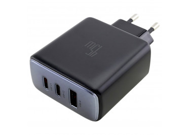 Блок питания (сеть) (Type-C) PD45W Fast Charger (2xUSB-C (45W)+USB-A (22.5W)) (черный) (CH-4860) Mcdodo