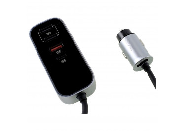 Блок питания (авто) на 5 порта (4USB-A+USB-C), 107W Fast Charger, (Digital Display) (черный), (CC-1900) Mcdodo