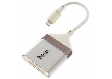 Картридер (OTG 2 в 1 для Lightning на SD / TF) HOCO UA40