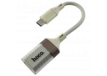 Адаптер Type-C - USB (OTG) (белый) HOCO UA39A