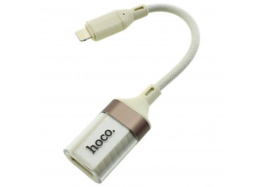 Переходник Lightning - USB (OTG) (белый) HOCO UA39