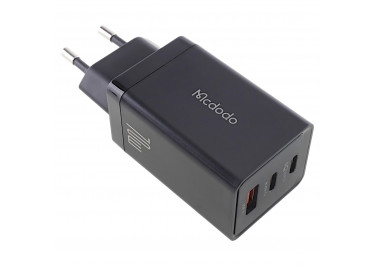 Блок питания (сеть) (Type-C) PD70W GaN5 Mini Fast Charger Pro (2xUSB-C+USB-A) (черный) (CH-1541) Mcdodo