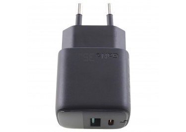 Блок питания (сеть) (Type-C) PD35W GaN 2USB (USB-C+USB-A) с дисплеем (черный), ACEFAST (A116)