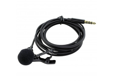 Микрофон петличный проводной Jack 3.5 mm (чёрный) Borofone, BFK11