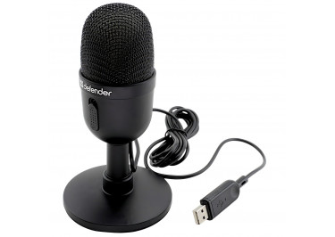 Микрофон игровой Defender GMC 350 (кабель 2м) черный