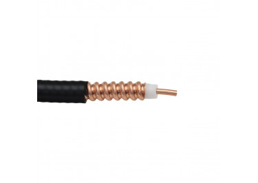 Коаксиальный кабель HRCAY-50-5 1xCCA / Cu, FPE / PE, 83%, 50 Ом, 20,4ГГц, черный 1м