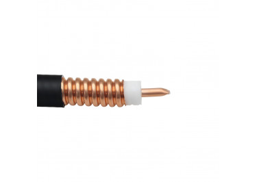 Коаксиальный кабель HRCAY-50-9 1xCCA / Cu, FPE / PE, 83%, 50 Ом, 12,5ГГц, черный 1м
