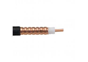 Коаксиальный кабель HCAAY-50-6 1xCCA / Cu, FPE / PE, 86%, 50 Ом, 18,6ГГц, черный 1м