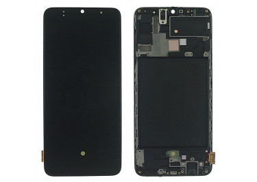Дисплей для Samsung SM-A705 Galaxy A70 (2019) + тачскрин + рамка (черный), ОРИГ100%