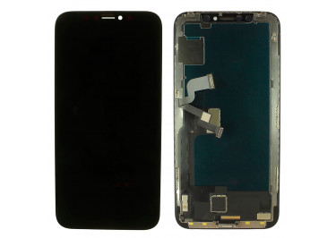 Дисплей для iPhone X + тачскрин + рамка (черный), OLED HH