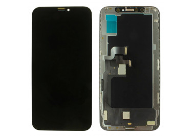 Дисплей для iPhone XS + тачскрин + рамка (черный), OLED HH / BB