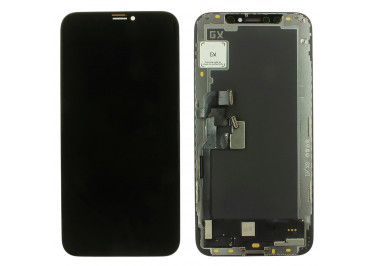 Дисплей для iPhone XS + тачскрин + рамка (черный), OLED GX