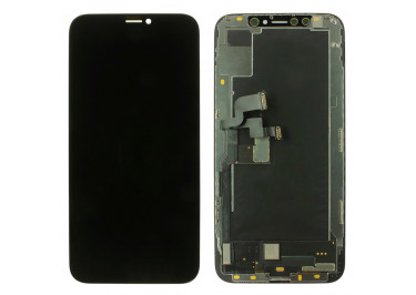 Дисплей для iPhone XS + тачскрин + рамка (черный), оригинал (заменено стекло)