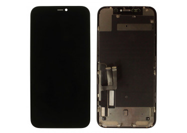 Дисплей для iPhone 11 + тачскрин + рамка (черный), оригинал (заменено стекло)