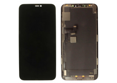 Дисплей для iPhone 11 Pro Max + тачскрин + рамка (черный), оригинал (заменено стекло)
