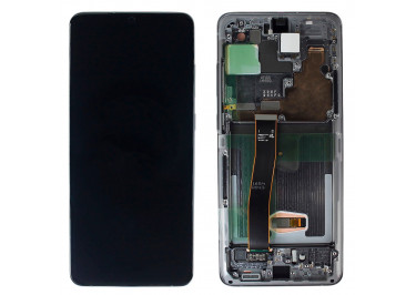 Дисплей для Samsung SM-G988 Galaxy S20 Ultra + тачскрин + рамка (серый), ОРИГ100%