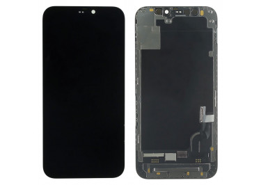 Дисплей для iPhone 12 mini + тачскрин + рамка (черный), RJ (шлейф IC)