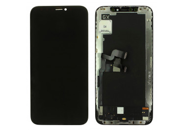 Дисплей для iPhone XS + тачскрин + рамка (черный), GX AMOLED