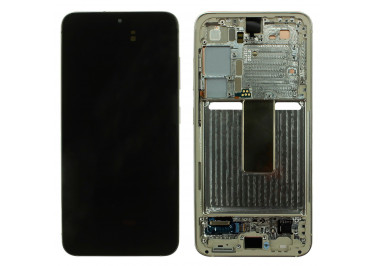 Дисплей для Samsung SM-S911 Galaxy S23 5G + тачскрин + рамка (бежевый), ОРИГ100%