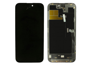 Дисплей для iPhone 14 Pro Max + тачскрин + рамка (черный), SOFT OLED RJ (шлейф IC)