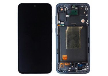 Дисплей для Samsung SM-A556 Galaxy A55 5G (2024) + тачскрин + рамка (темно-синий), ОРИГ100%