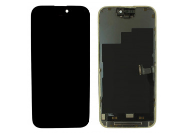 Дисплей для iPhone 15 Pro + тачскрин + рамка (черный), оригинал (заменено стекло)