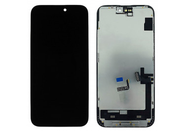 Дисплей для iPhone 15 Plus + тачскрин + рамка (черный), JK (шлейф IC)