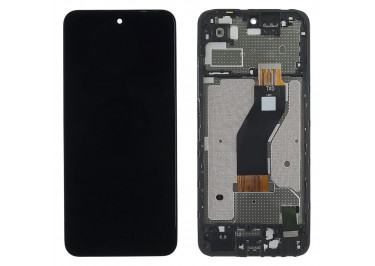 Дисплей для Tecno Spark Go 2 (KM4) + тачскрин + рамка (черный), Full ORIG