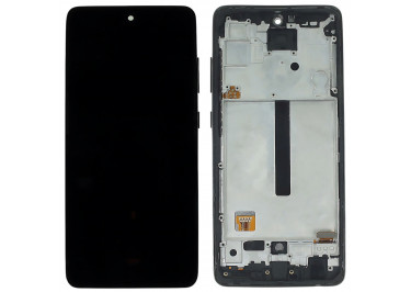 Дисплей для Samsung SM-A525 / A526 / A528 Galaxy A52 / A52 5G / A52s + тачскрин + рамка (черный), In-Cell