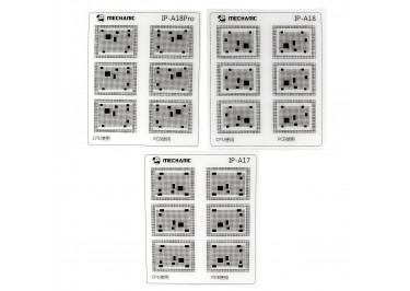 Набор трафаретов Mechanic COM80 (IP) для покрытия процессора защитным лаком (13шт) (A8 / A9 / A10 / A11 / A12 / A13 / A14 / A15 / A16 / A17 / A18 / A18 Pro)