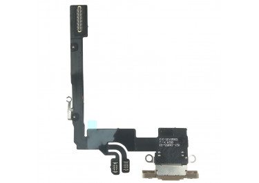 Шлейф для iPhone 16 Pro + разъем зарядки (золотой титан), ориг