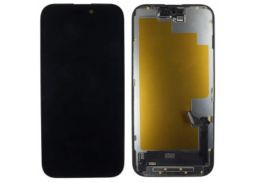 Дисплей для iPhone 15 + тачскрин + рамка (черный), OLED ALG (шлейф IC)