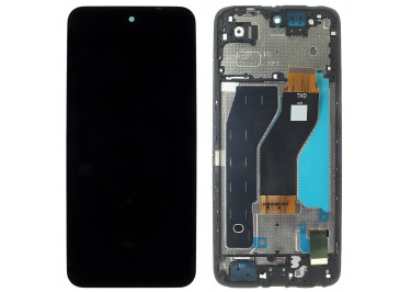 Дисплей для Tecno Spark 40C (KM4k) + тачскрин + рамка (черный), Full ORIG