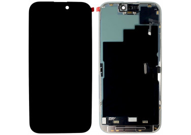 Дисплей для iPhone 15 Pro + тачскрин + рамка + ALS шлейф (черный), СЕРВИСНЫЙ ОРИГ100%