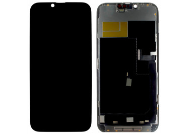Дисплей для iPhone 13 Pro Max + тачскрин + рамка (черный), SOFT OLED RJ (шлейф IC)