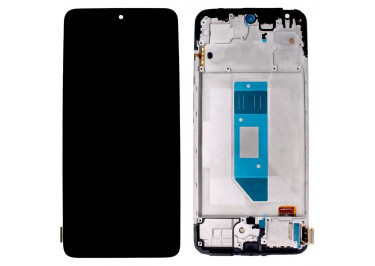 Дисплей для Xiaomi Redmi Note 14 4G + тачскрин + рамка (черный), OLED LCD