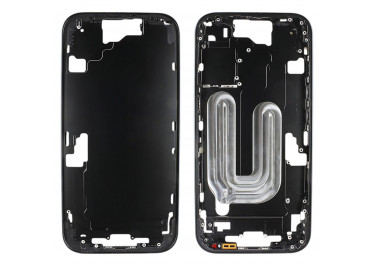 Средняя часть корпуса для iPhone 16 (черный), ориг