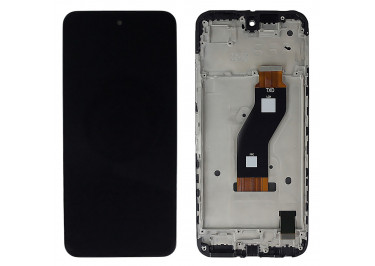 Дисплей для Tecno Spark 40 4G (KM5) + тачскрин + рамка (черный), Full ORIG