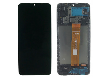 Дисплей для Samsung SM-A127 Galaxy A12 Nacho (2021) + тачскрин + рамка (черный), ориг