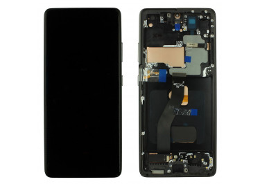 Дисплей для Samsung SM-G998 Galaxy S21 Ultra + тачскрин + рамка (черный), OLED LCD