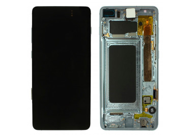 Дисплей для Samsung SM-G975 Galaxy S10 Plus + тачскрин + рамка (синий), ОРИГ100%
