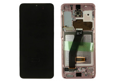 Дисплей для Samsung SM-G980 Galaxy S20 + тачскрин + рамка (розовый), ОРИГ100%