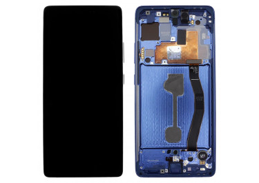 Дисплей для Samsung SM-G770 Galaxy S10 Lite + тачскрин + рамка (синий), ОРИГ100%