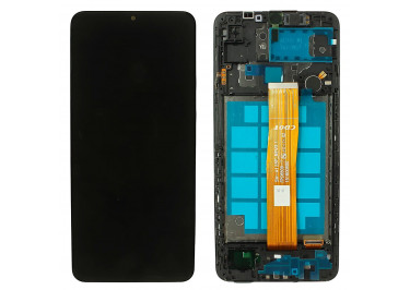 Дисплей для Samsung SM-A125 Galaxy A12 (2020) + тачскрин + рамка (черный), ОРИГ100%