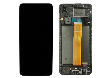 Дисплей для Samsung SM-A022 Galaxy A02 (2021) + тачскрин + рамка (черный), ОРИГ100%
